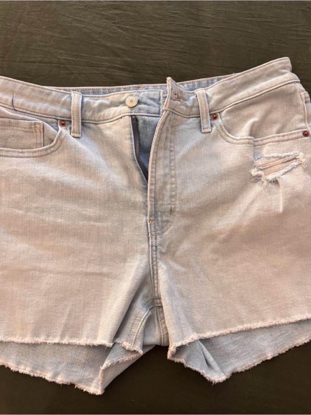 Old Navy Light Blue Distressed Denim Shorts
